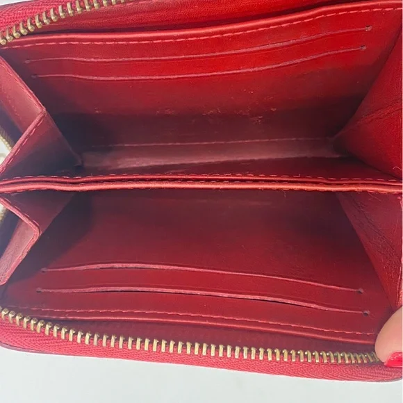 Louis vuitton cherry red vernis mini wallet / card holder - Picture 4 of 4